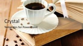  Presentation with book of life - Presentation design enhanced with coler - still life with cup background and a  colored foreground