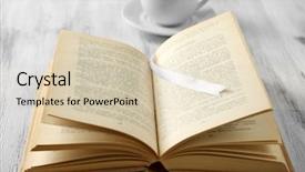  Presentation with book of life - Slides having coler - still life with cup background and a  colored foreground