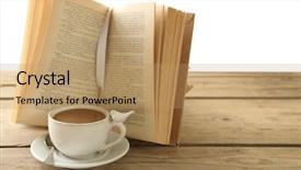  Presentation with coffee book - Amazing presentation theme having coler - still life with cup backdrop and a  colored foreground