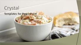  Presentation with mayonnaise - PPT layouts consisting of coleslaw-salad-made-of-shredded background and a lemonade colored foreground