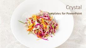  Presentation with carrots - Presentation theme featuring coleslaw-salad-of-red-cabbage background and a cream colored foreground