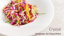  Presentation with carrots - Slides having coleslaw-salad-of-red-cabbage background and a lemonade colored foreground