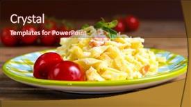  Presentation with plate tectonics earth - Presentation theme featuring colesterol - close-up of plate of pasta background and a  colored foreground