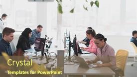  Presentation with collaborative - Slides with collaborative-process-of-multicultural-skilled background and a violet colored foreground