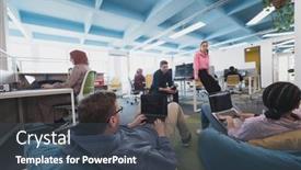  Presentation with collaborative - Slide deck consisting of collaborative-process-of-multicultural-skilled background and a ocean colored foreground