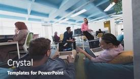  Presentation with collaborative - Presentation having collaborative-process-of-multicultural-skilled background and a dark gray colored foreground