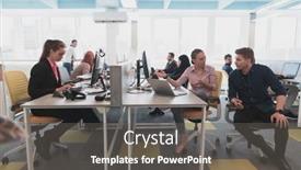  Presentation with collaborative - PPT theme consisting of collaborative-process-of-multicultural-skilled background and a gray colored foreground