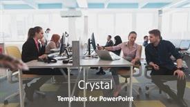  Presentation with collaborative - PPT theme having collaborative-process-of-multicultural-skilled background and a gray colored foreground