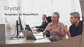  Presentation with collaborative - Slide deck consisting of collaborative-process-of-multicultural-skilled background and a white colored foreground