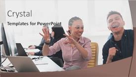  Presentation with collaborative - Slide set enhanced with collaborative-process-of-multicultural-skilled background and a white colored foreground