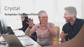  Presentation with collaborative - Slide set having collaborative-process-of-multicultural-skilled background and a white colored foreground