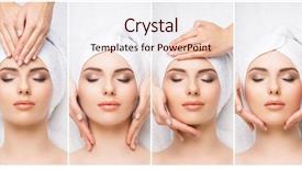  Presentation with oriental medicine - Colorful presentation theme enhanced with collage - set with young and beautiful backdrop and a lemonade colored foreground