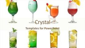  Presentation with cocktail black and white - Presentation theme having collage alcohol - cocktail collection isolated over white background and a cream colored foreground