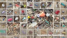  Presentation with polluted - Amazing slide deck having collage-and-mosaic-of-many backdrop and a gray colored foreground