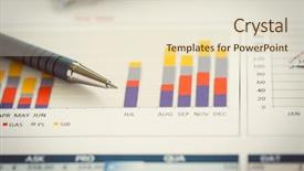  Presentation with pen - PPT theme consisting of collage dedicated to business issues pen and securities background and a lemonade colored foreground