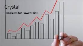  Presentation with pen - Colorful PPT layouts enhanced with collage defence - man hand showing graph write backdrop and a light gray colored foreground