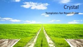  Presentation with way - Amazing presentation theme having collage education - open book of nature backdrop and a light blue colored foreground