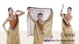 Presentation with saree - Audience pleasing slide deck consisting of saree - collage indian women young beautiful backdrop and a coral colored foreground