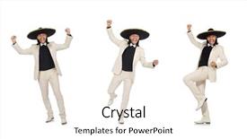  Presentation with mexican - Presentation design consisting of collage latino - funny mexican in suit background and a cream colored foreground