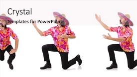  Presentation with latino - Slides featuring collage latino - funny mexican with sombrero hat background and a lemonade colored foreground