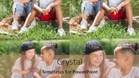  Presentation with summer - Presentation consisting of collage-little-girl-and-boy background and a  colored foreground