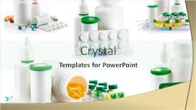  Presentation with collage - Presentation theme consisting of collage-mix-of-preparation background and a soft green colored foreground