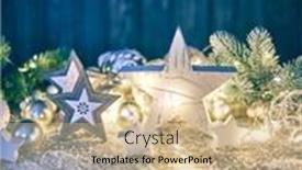  Presentation with white horse - Slide set consisting of collage-mix-set-of-christmas background and a soft green colored foreground