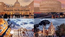  Presentation with sky holy - Theme consisting of collage-mix-set-of-vatican background and a coral colored foreground