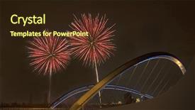  Presentation with fireworks - Cool new slide set with collage new year - exploding fireworks backdrop and a  colored foreground