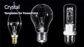  Presentation with lamps - Cool new presentation theme with collage of 3 edison lamps backdrop and a wine colored foreground