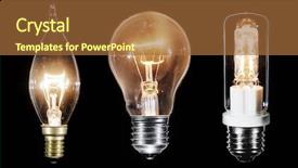  Presentation with lamps - Amazing theme having collage of 3 edison lamps backdrop and a red colored foreground