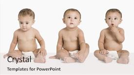  Presentation with baby - PPT layouts having collage of a baby boy background and a lemonade colored foreground