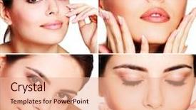  Presentation with pregnant woman cleaning - Audience pleasing slide deck consisting of collage of a beautiful woman backdrop and a  colored foreground