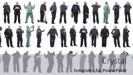  Presentation with displaying - Presentation design having collage-of-a-man background and a  colored foreground