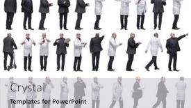  Presentation with displaying - PPT layouts having collage-of-a-man background and a light gray colored foreground