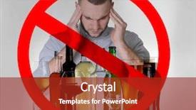  Presentation with glassware - Amazing theme having collage of alcohol drinks backdrop and a crimson colored foreground