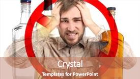  Presentation with alcohol white - PPT theme having collage of alcohol drinks background and a coral colored foreground