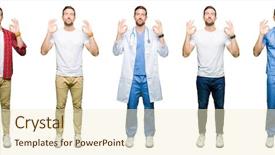  Presentation with yoga and meditation - Amazing PPT layouts having collage of attractive young man backdrop and a  colored foreground