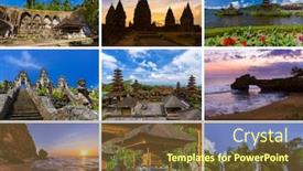  Presentation with bali - Beautiful slides featuring collage-of-bali-indonesia-travel backdrop and a tawny brown colored foreground