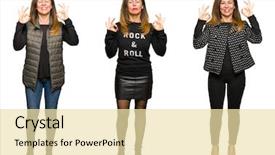  Presentation with sustainable fashion - Presentation consisting of collage of beautiful and fashion background and a  colored foreground