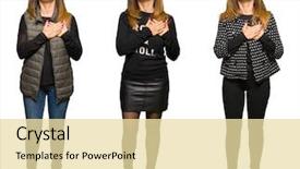  Presentation with fashion - Slide deck consisting of collage of beautiful and fashion background and a  colored foreground