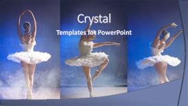  Presentation with ballet - PPT theme consisting of collage of beautiful ballet dancer background and a  colored foreground