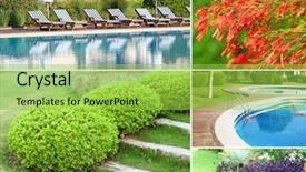  Presentation with beautiful nature - Colorful PPT layouts enhanced with simple pencil stands out against a background of colored school supplies lie on a wooden table surface backdrop and a coral colored foreground.