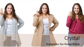  Presentation with plus size fashion model - Slide deck consisting of collage of beautiful plus size background and a lemonade colored foreground