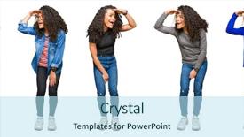  Presentation with black women beautiful woman - Presentation theme with collage of beautiful young woman background and a  colored foreground