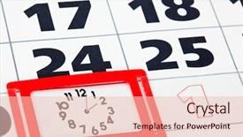  Presentation with clock - Audience pleasing slides consisting of collage of calendar and clock backdrop and a lemonade colored foreground