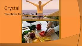  Presentation with women health - Presentation theme with collage-of-caucasian-women-looking background and a  colored foreground