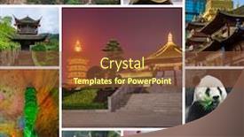 Presentation with china travel - Audience pleasing slide deck consisting of collage-of-china-images backdrop and a tawny brown colored foreground