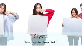  Presentation with angry people - Cool new presentation with collage of chinese and hispanish backdrop and a  colored foreground