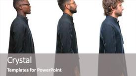  Presentation with christian african american men - Amazing slide deck having collage of christian priest men backdrop and a gray colored foreground